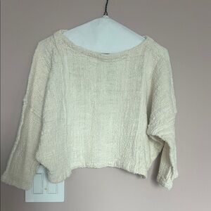 Miu Electric Feathers Cream Textured Knit Sweater size XS/S